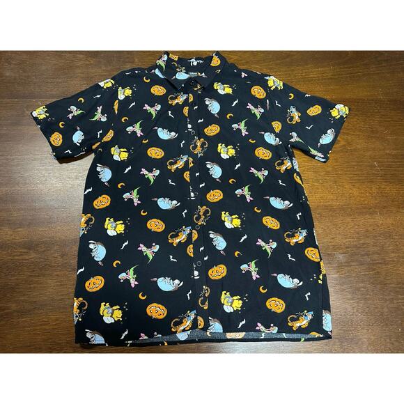 Disney Winnie The Pooh Halloween Women Large Button Her Universe All Over Print - Picture 1 of 12
